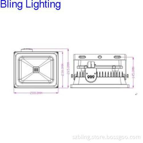 HOT selling 50W inductive floodlight,work with PIR sensor ,Competitive